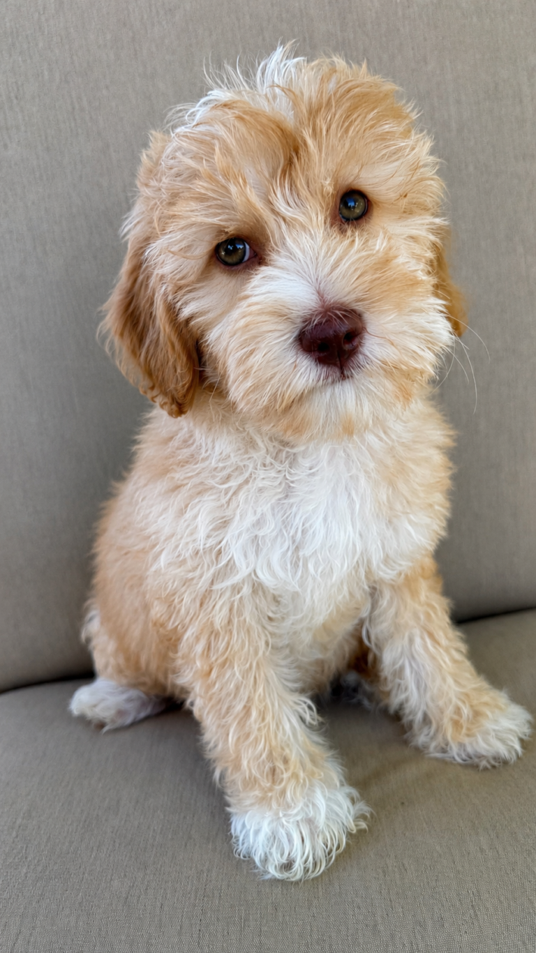 Australian labradoodle mini male face